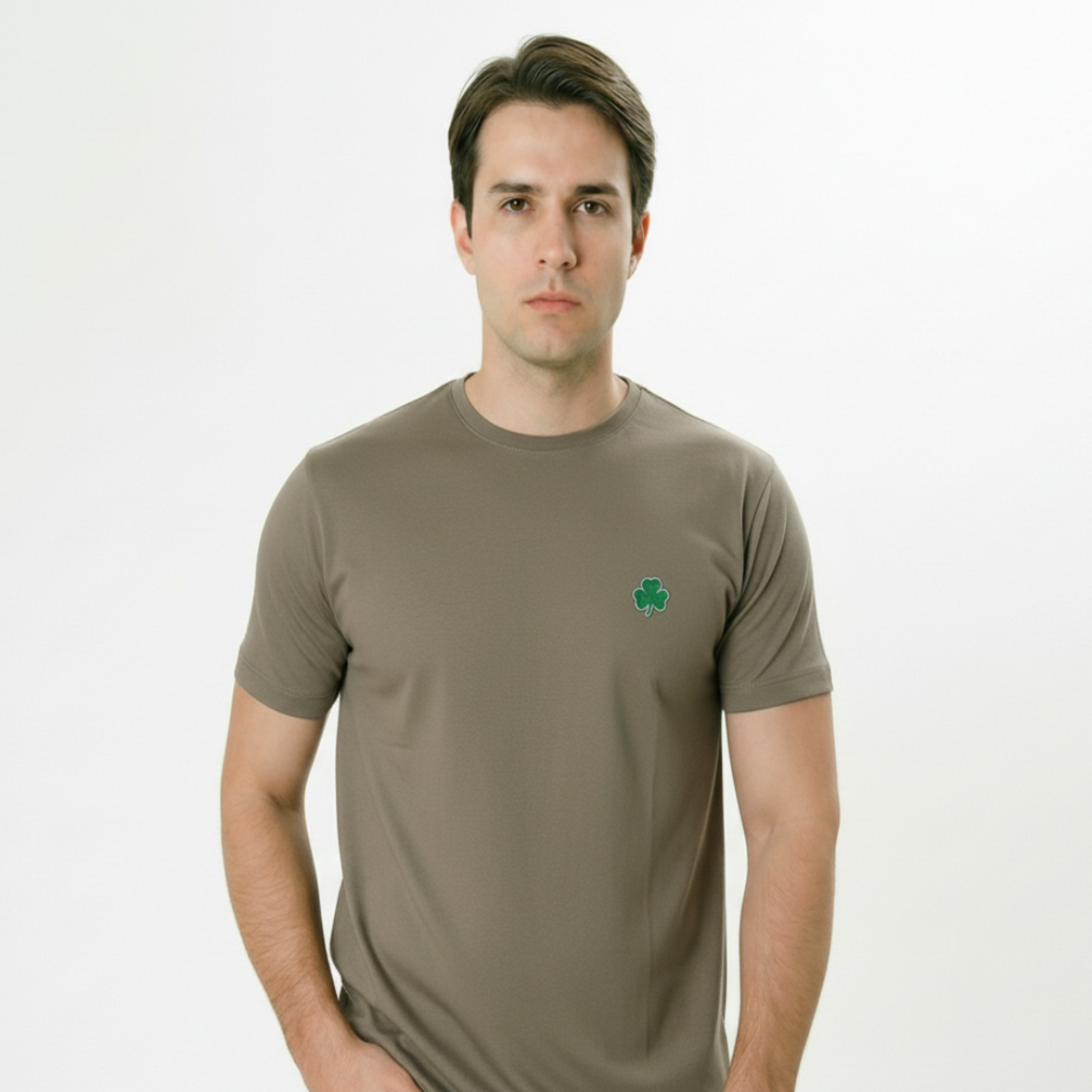 T-Shirt Essential Pima - Marrom Acinzentado